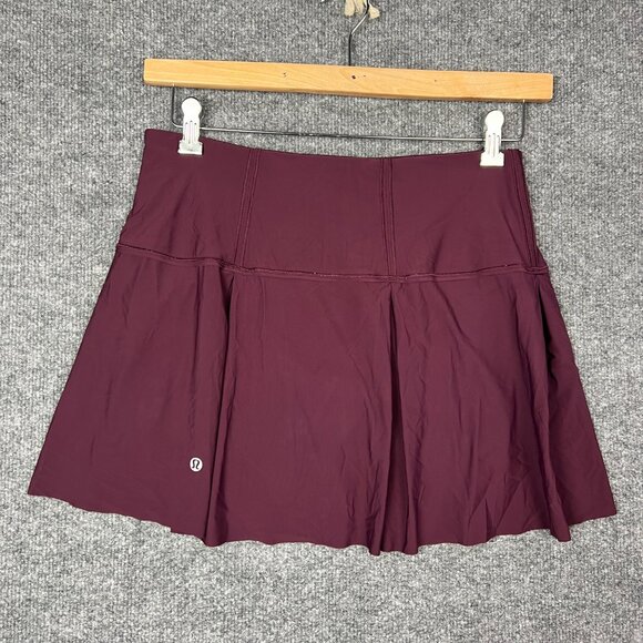 Lululemon Burgundy Lost in Pace Skirt Skort Size 8 Lined - Picture 1 of 8